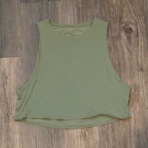 Lululemon Cutout Back Green Tank Top, Size 10